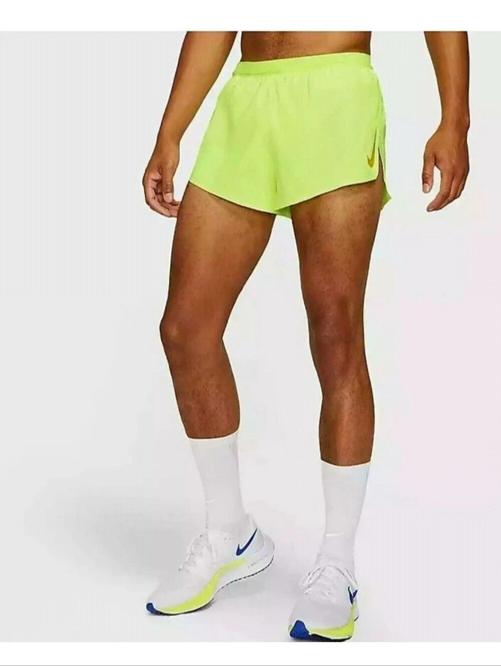 Nike Aeroswift Running Racing Shorts 2" Lime Volt Green